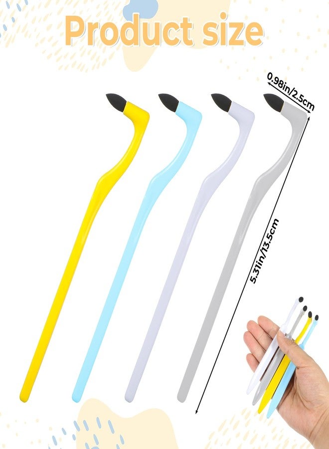Bremorou 4 Pcs Tooth Stain Eraser Removers Dental Plaque Tartar Eraser Polisher Professional Dental Picks Tooth Stain Remover Tool For Teeth Whitening Polishing Adult Oral Care (4 Color) - Image 2